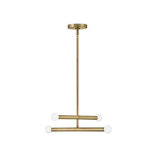 Load image into Gallery viewer, Millie Convertible Pendant Light in Lacquered Brass (4-Light).