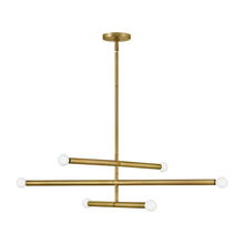 Load image into Gallery viewer, Millie Convertible Pendant Light in Lacquered Brass (6-Light).