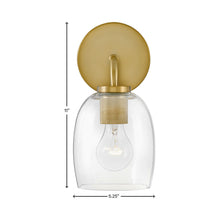Load image into Gallery viewer, Percy Bath Wall Light - line drawing.