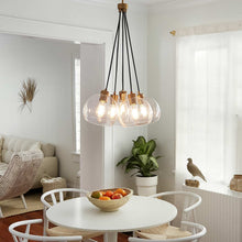 Load image into Gallery viewer, Rumi Multi Light Pendant Light in dining room.