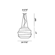 Load image into Gallery viewer, Le Soleil Pendant Light - line drawing.