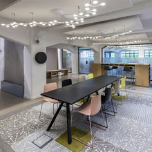 Load image into Gallery viewer, LED Net 125 Linear Suspension Light in living room.