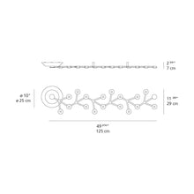 Load image into Gallery viewer, LED Net Line Ceiling Light - line drawing.