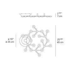 Load image into Gallery viewer, LED Net Circular Ceiling Light - line drawing.