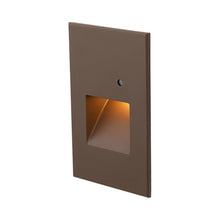 Load image into Gallery viewer, LED Step Light with Photocell in Bronze on Aluminum (Vertical).