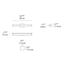 Load image into Gallery viewer, LEDbar Square Ceiling/Wall Light - line drawing.