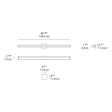 Load image into Gallery viewer, LEDbar Square Ceiling/Wall Light - line drawing.