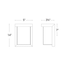 Load image into Gallery viewer, Ledge Outdoor LED Wall Light- line drawing.