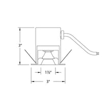 Load image into Gallery viewer, LEDme 1 Inch Round Open Reflector LED Downlight - line drawing.