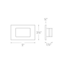 Load image into Gallery viewer, LEDme Diffused LED Step and Wall Light - line drawing.