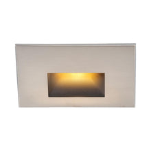 Load image into Gallery viewer, LEDme Horizontal LED Step and Wall Light in Amber/Brushed Nickel.