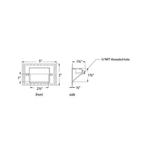 Load image into Gallery viewer, LEDme Horizontal LED Trimless Step and Wall Light - line drawing.