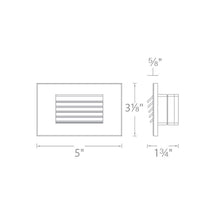 Load image into Gallery viewer, LEDme Horizontal Louvered LED Step and Wall Light - line drawing.