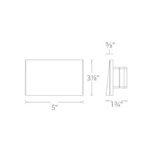 Load image into Gallery viewer, LEDme Horizontal Scoop LED Step and Wall Light - line drawing.