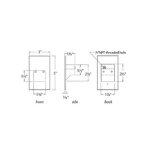 Load image into Gallery viewer, LEDme Vertical LED Step and Wall Light - line drawing.