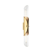 Load image into Gallery viewer, Lefferts Wall Light in Aged Brass.