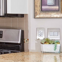 Load image into Gallery viewer, adorne® Cast Metals PLUS 1-Gang Wall Plate in kitchen.