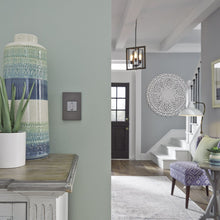 Load image into Gallery viewer, adorne® Cast Metals Wall Plate in living room.