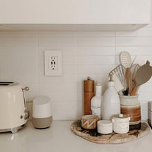Load image into Gallery viewer, adorne® Dual USB Plus-Size Outlet Combo in kitchen.