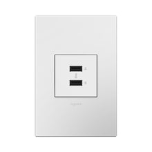 Load image into Gallery viewer, adorne® Full-Size, A/A USB Outlet in Detail.