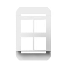 Load image into Gallery viewer, adorne® Keystone Frame in White (4-Port-Frame).