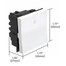 Load image into Gallery viewer, adorne® Paddle 20A Switch - line drawing.
