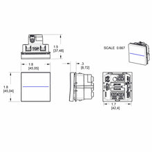 Load image into Gallery viewer, adorne® Paddle Switch - line drawing.