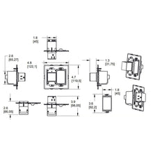 Load image into Gallery viewer, adorne® Pop-Out Outlet - line drawing.