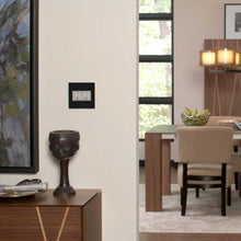 Load image into Gallery viewer, adorne® Real Materials Plus 1-Gang Wall Plate in living room.