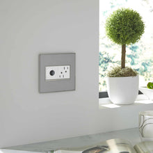 Load image into Gallery viewer, adorne® Real Materials Plus 1-Gang Wall Plate in living room.