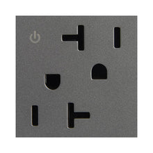 Load image into Gallery viewer, adorne® Tamper-Resistant Dual Controlled Outlet in Magnesium (20A).