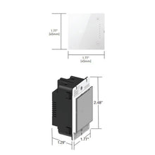 Load image into Gallery viewer, adorne® Touch Tru-Universal Dimmer - line drawing.