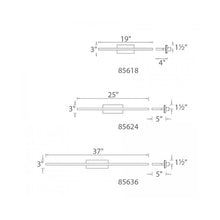 Load image into Gallery viewer, Level LED Bath Vanity Wall Light - line drawing.