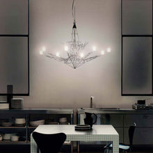 Load image into Gallery viewer, Lightweight Chandelier in dining room.