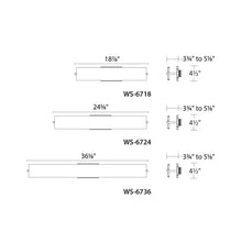 Load image into Gallery viewer, Line LED Bath Vanity Wall Light - line drawing.