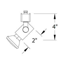 Load image into Gallery viewer, Line Voltage 178 Track Head - line drawing.