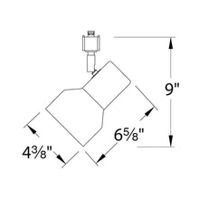 Load image into Gallery viewer, Line Voltage 703 Track Head - line drawing.