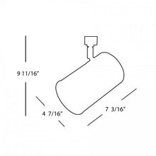 Load image into Gallery viewer, Line Voltage 704 Track Head - line drawing.