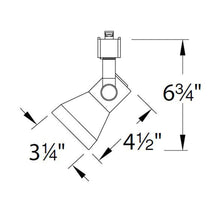 Load image into Gallery viewer, Line Voltage 720 Track Head - line drawing.
