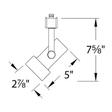 Load image into Gallery viewer, Line Voltage 725 Track Head - line drawing.