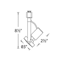 Load image into Gallery viewer, Line Voltage 763 Track Head - line drawing.