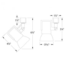 Load image into Gallery viewer, Line Voltage 773 Track Head - line drawing.
