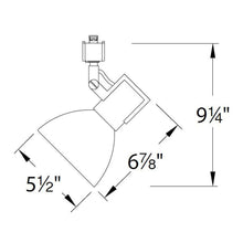 Load image into Gallery viewer, Line Voltage 775 Track Head - line drawing.
