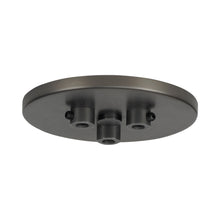 Load image into Gallery viewer, Line Voltage Round Mini Canopy in 3-Port/Satin Nickel.