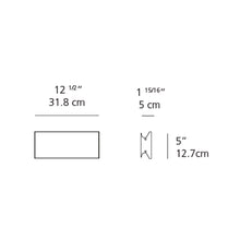 Load image into Gallery viewer, Lineaflat Dual LED Ceiling/Wall Light - line drawing.