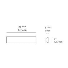 Load image into Gallery viewer, Lineaflat Dual LED Ceiling/Wall Light - line drawing.