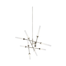 Load image into Gallery viewer, Linger LED Abstract Chandelier in Silver.
