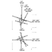 Load image into Gallery viewer, Linger LED Abstract Chandelier - line drawing.