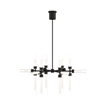 Load image into Gallery viewer, Linger LED Chandelier in Large/Natural Brass.