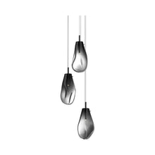 Load image into Gallery viewer, Liquid LED Multi Light Pendant Light in Smoke Fade/Large.
